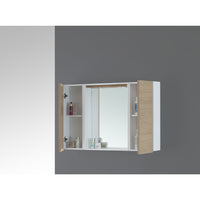 SPECCHIERA 90X16XH60CM CON 2 ANTE ROVERE DOLOMITE.