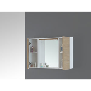 SPECCHIERA 90X16XH60CM CON 2 ANTE ROVERE DOLOMITE.