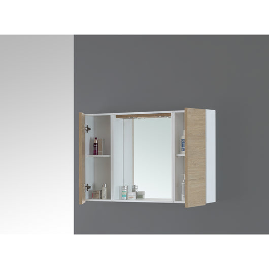 SPECCHIERA 90X16XH60CM CON 2 ANTE ROVERE DOLOMITE.