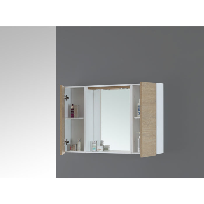 SPECCHIERA 90X16XH60CM CON 2 ANTE ROVERE DOLOMITE.