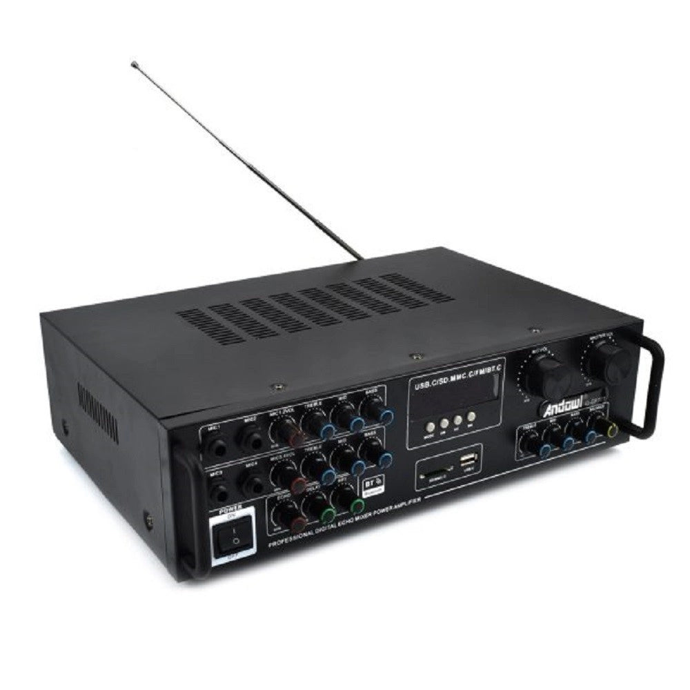Trade Shop - Amplificatore 300w 5.1 Bluetooth Usb Fm Mp3 Funzione Karaoke Telecomando Q-gf777 -