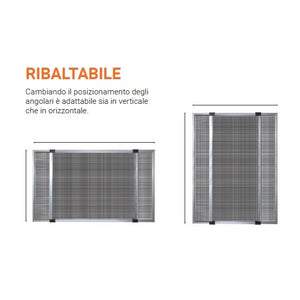 ZANZARIERA ESTENSIBILE 50X70CM AVORIO RAL 1013.