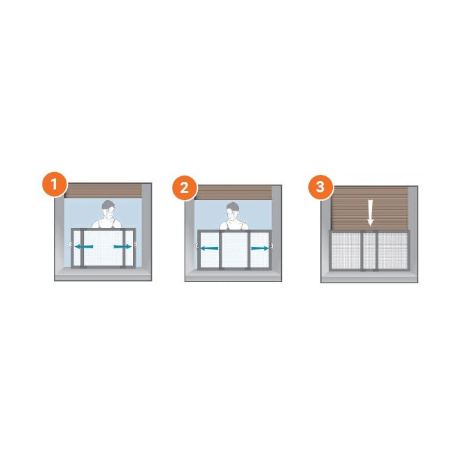 ZANZARIERA ESTENSIBILE 50X70CM AVORIO RAL 1013.