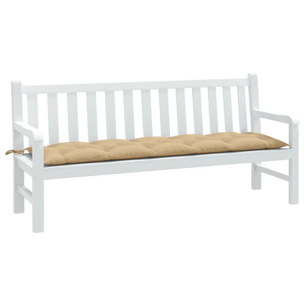 Cuscino Panca da Giardino Beige MÃ©lange 180x50x7 cm in Tessuto