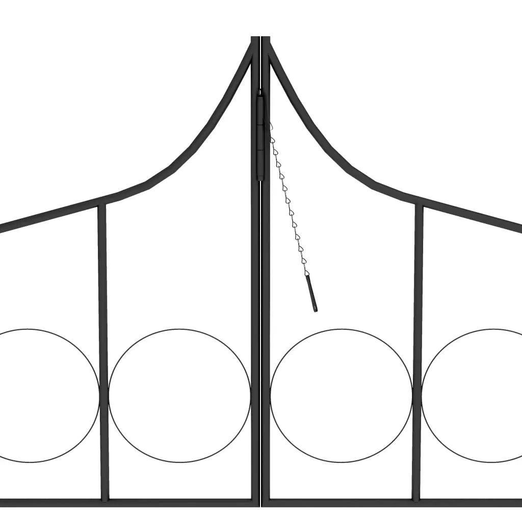 Arco da Giardino con Porta Nero 138x40x238 cm in Ferro  cod mxl 76445