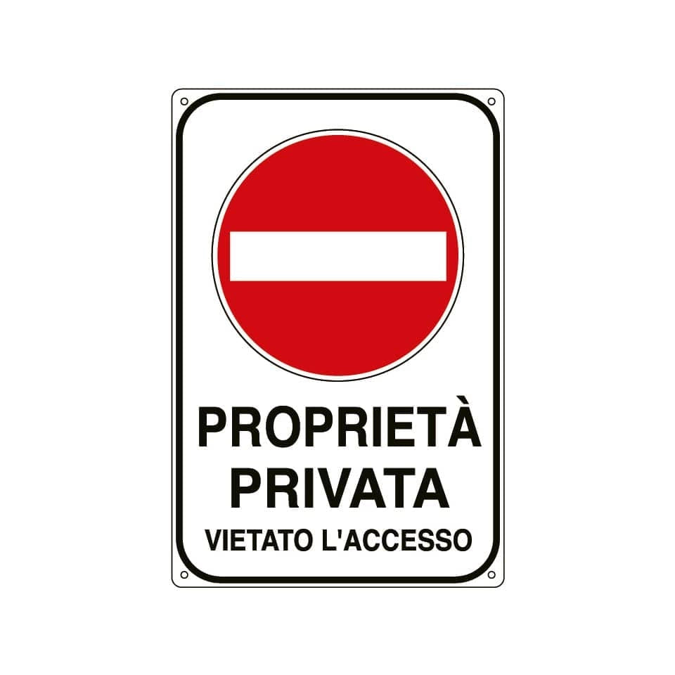 Cartello Vietato L Accesso Proprieta Privata 20 x 30 cm 10 Pezzi