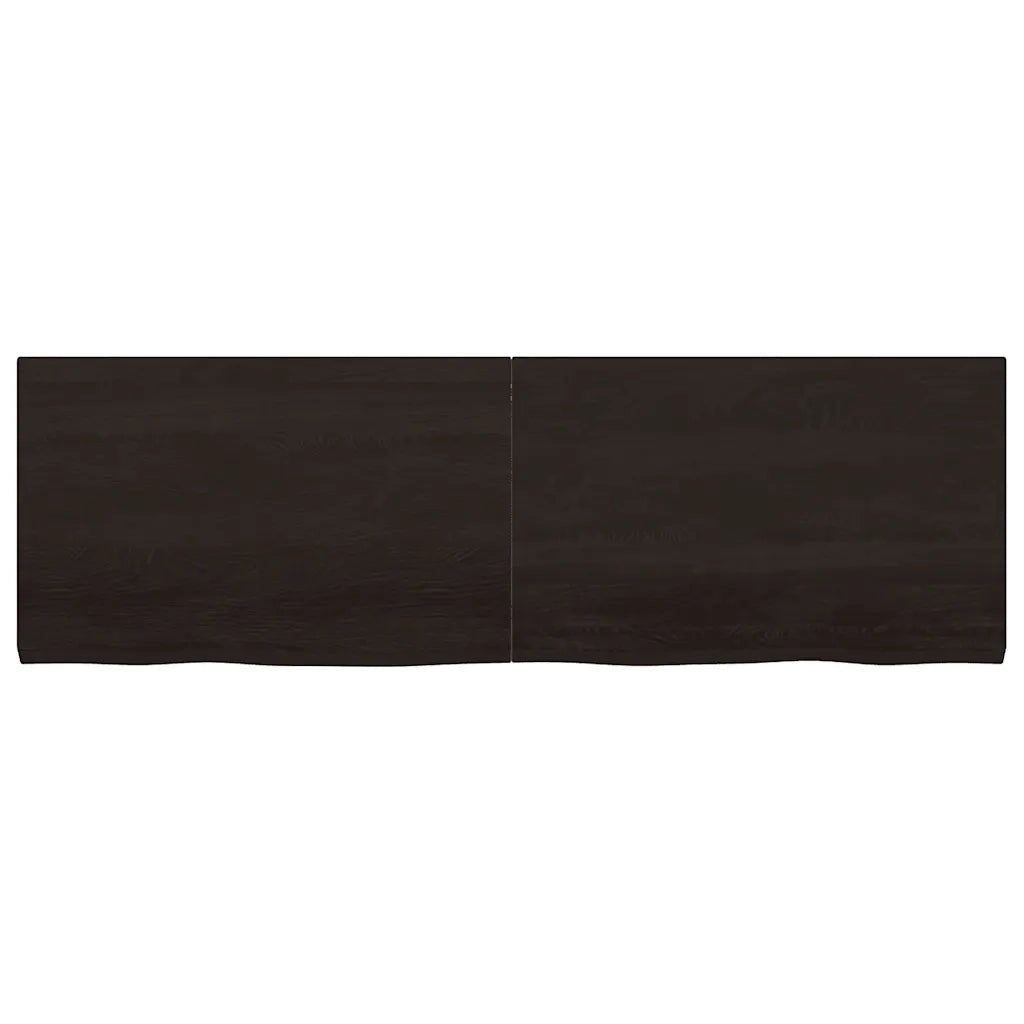 Ripiano Marrone Scuro 160x50x(2-4) cm Massello Rovere Trattato 363832