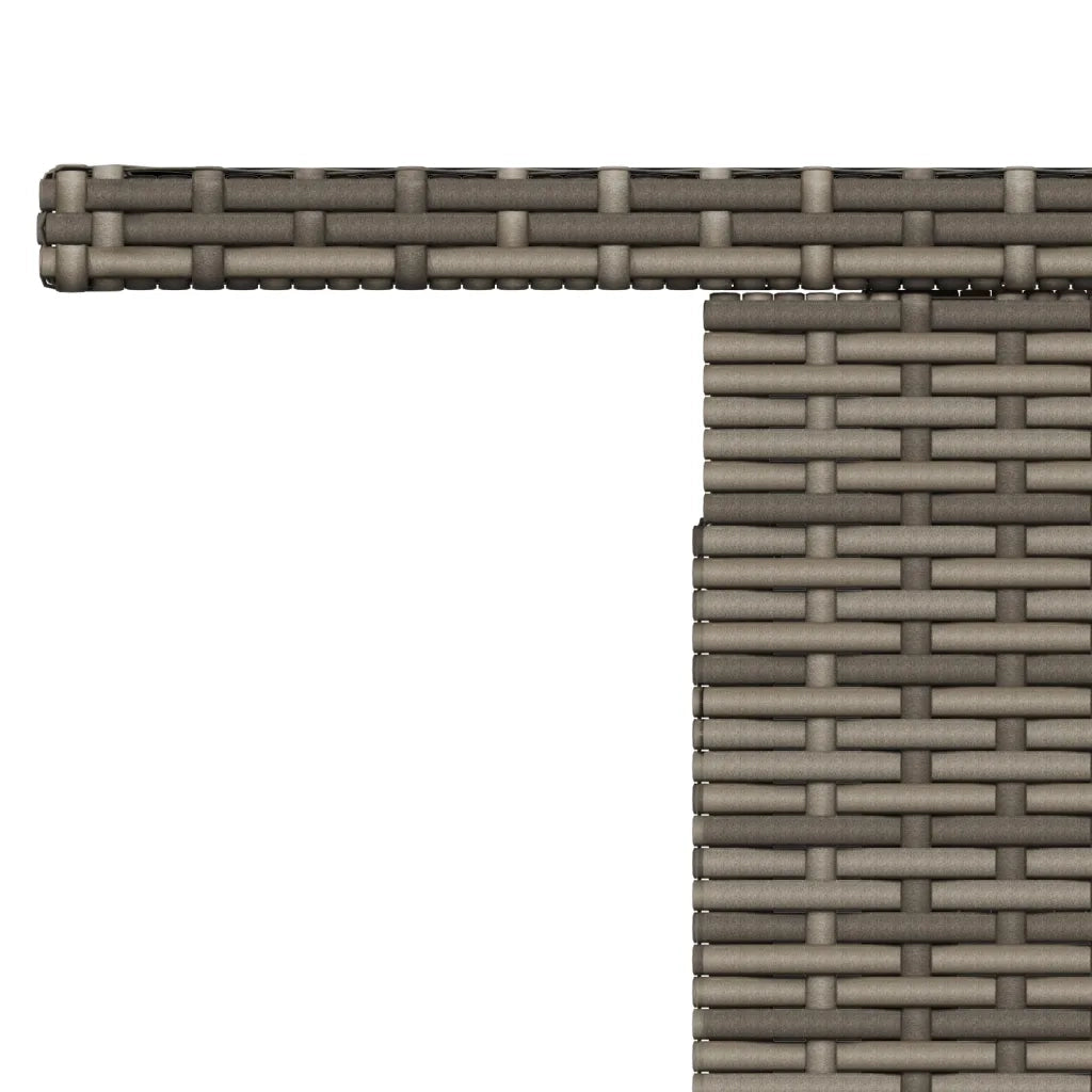 Tavolo Giardino | Tavolino da esterno Grigio 100x55x73 cm Polyrattan e Legno Acacia