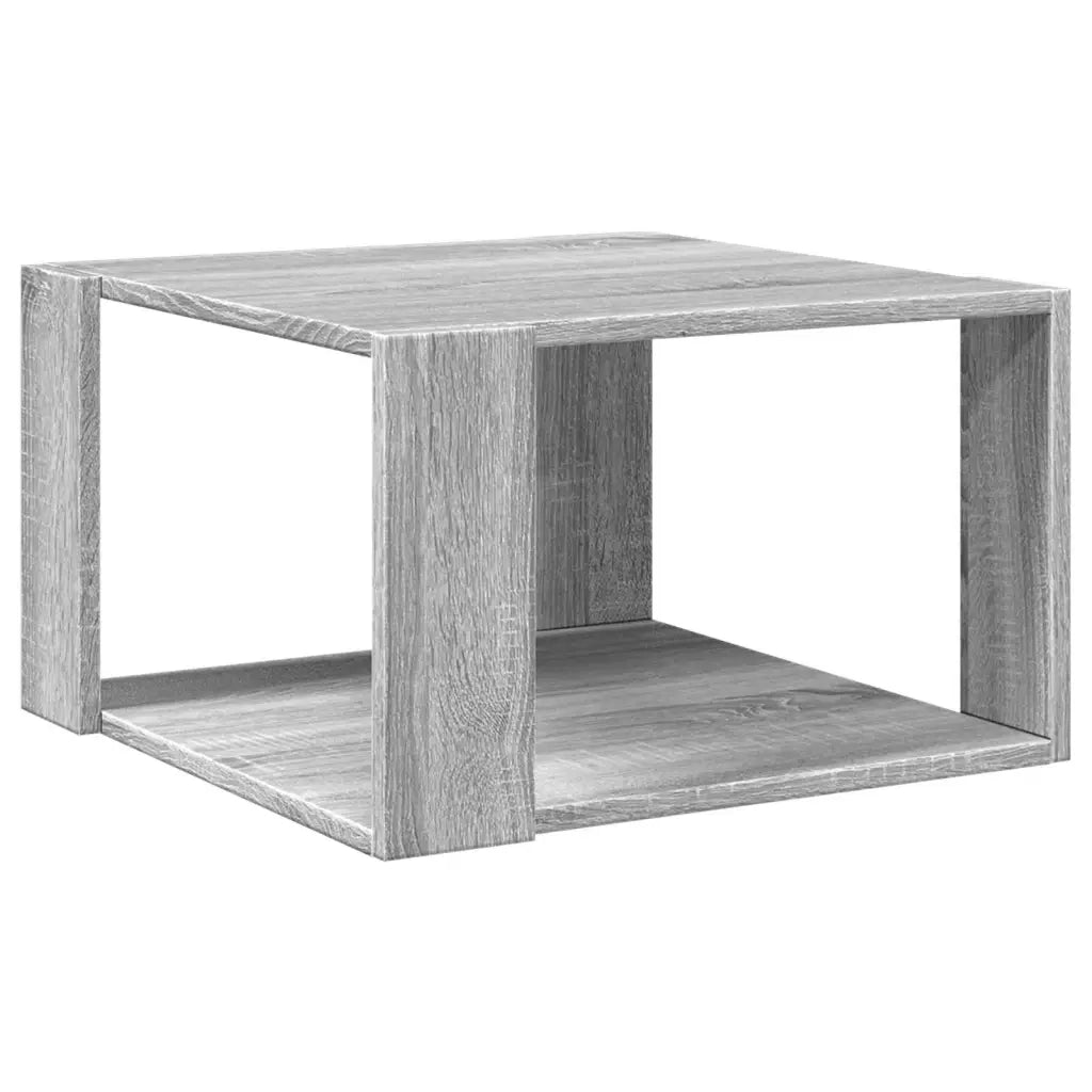 Tavolino Salotto-Tavolino da soggiorno-Tavolo Grigio Sonoma 51,5x51,5x30cm Legno Multistrato
