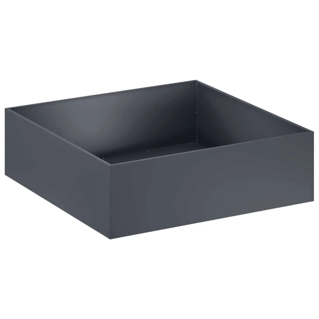 Vaso da giardino 2 pz Antracite 80 x 80 x 30 cm 8005069