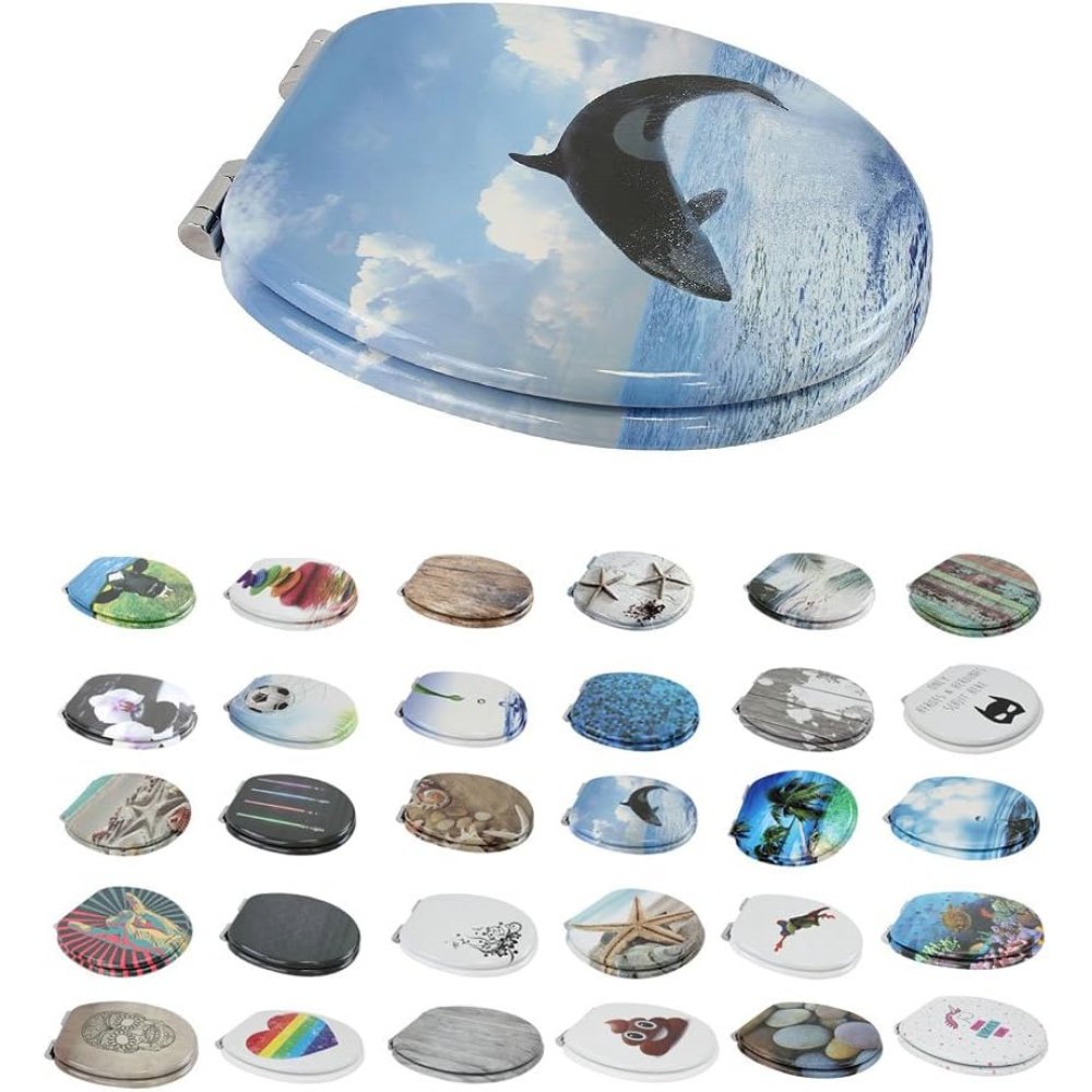 Sedile wc con abbassamento automatico e cerniere zincate sedil