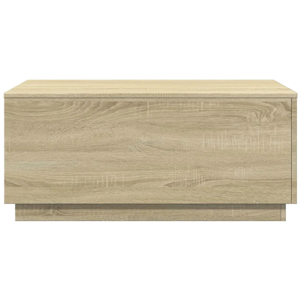 vidaXL Tavolino da Soggiorno con Luci LED Rovere Sonoma 90x50x40 cm