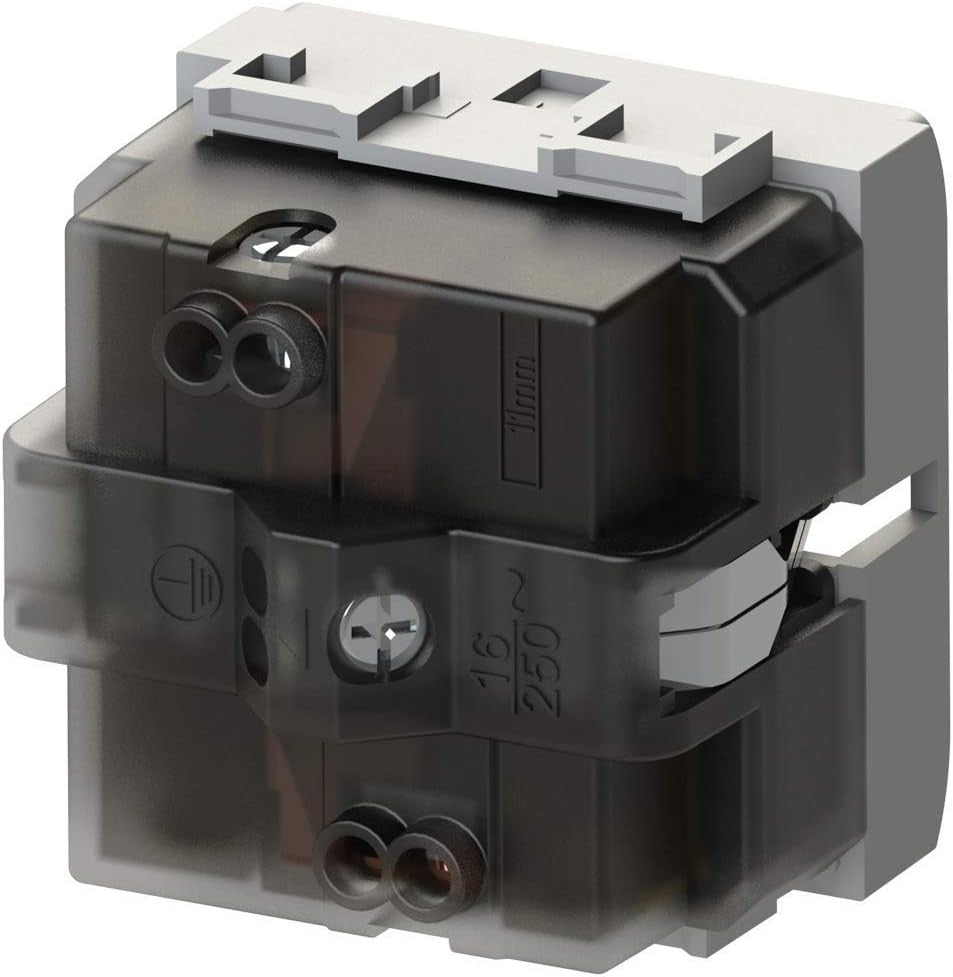 Presa schuko bipasso per Bticino Living Light Antracite 4box 4B.L.H21