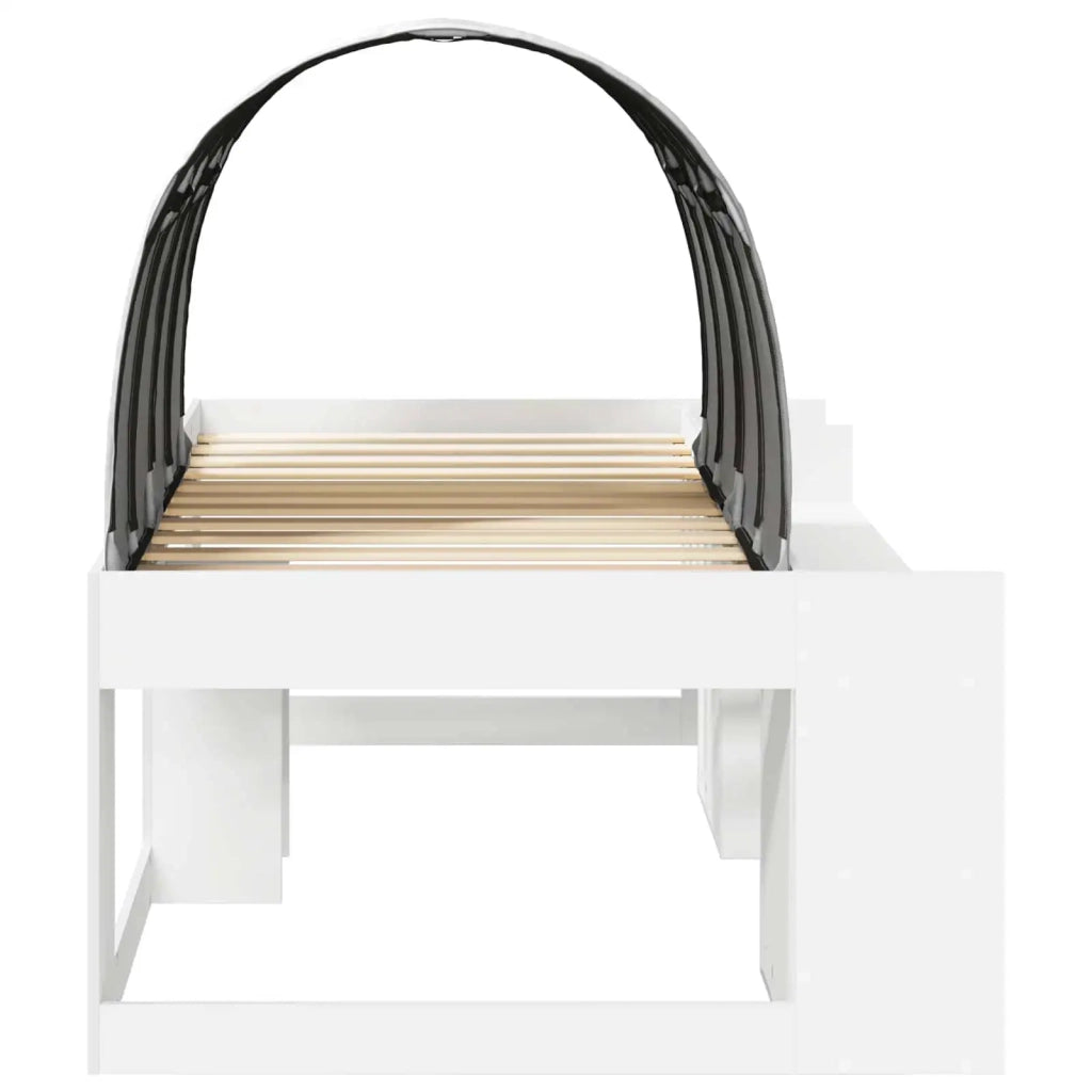 Letto con Tunnel 3 pcs Bianco Legno ingegnerizzato