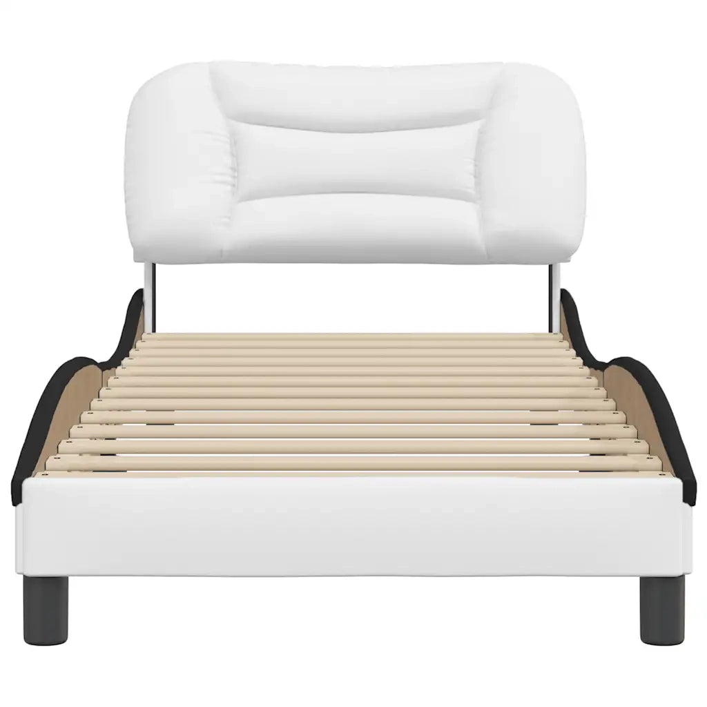 Giroletto senza Materasso Hvar Bianco e Nero 80x200 cm in Similpelle 3207966