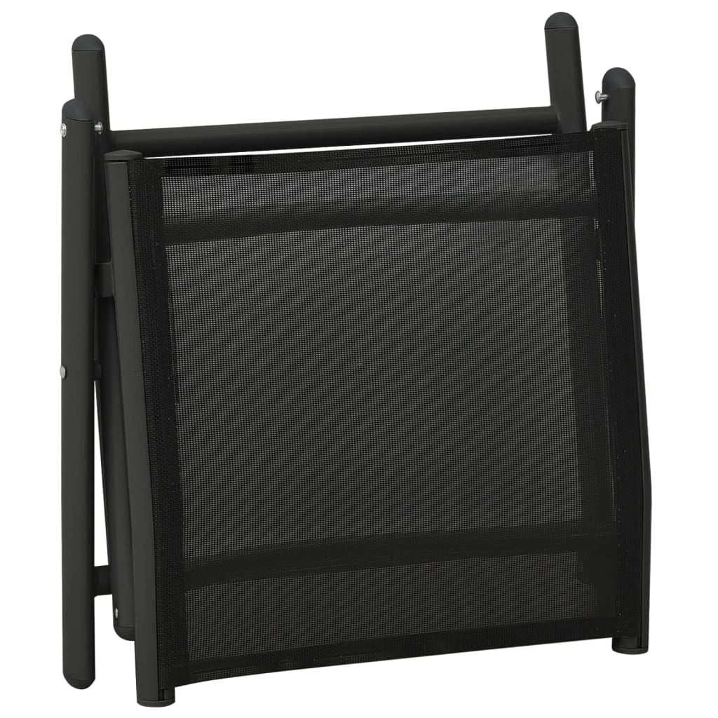 Set di mobili da giardino mobili da esterno set da 3 pezzi textilene e alluminio nero 02_0016066