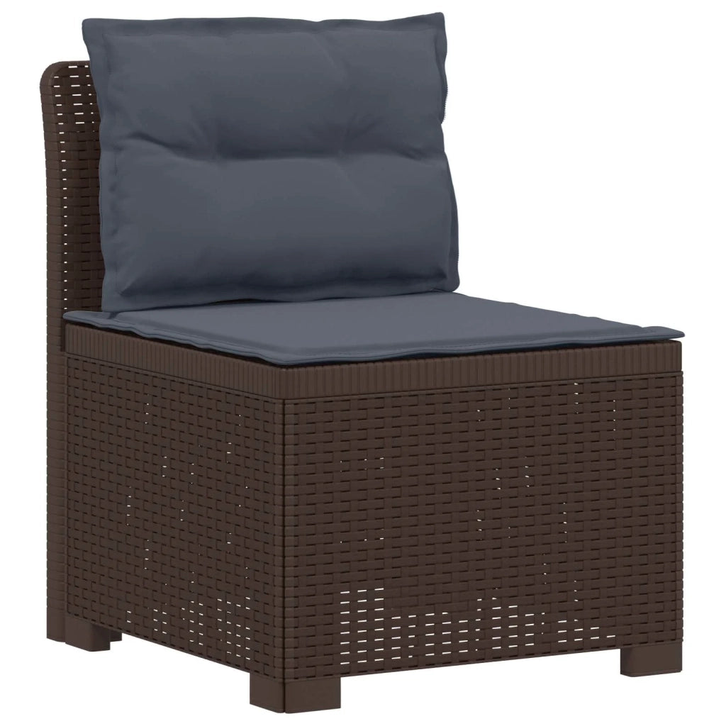 Divano da Giardino a 4 Posti con Cuscini in Stile Rattan PP 3443877