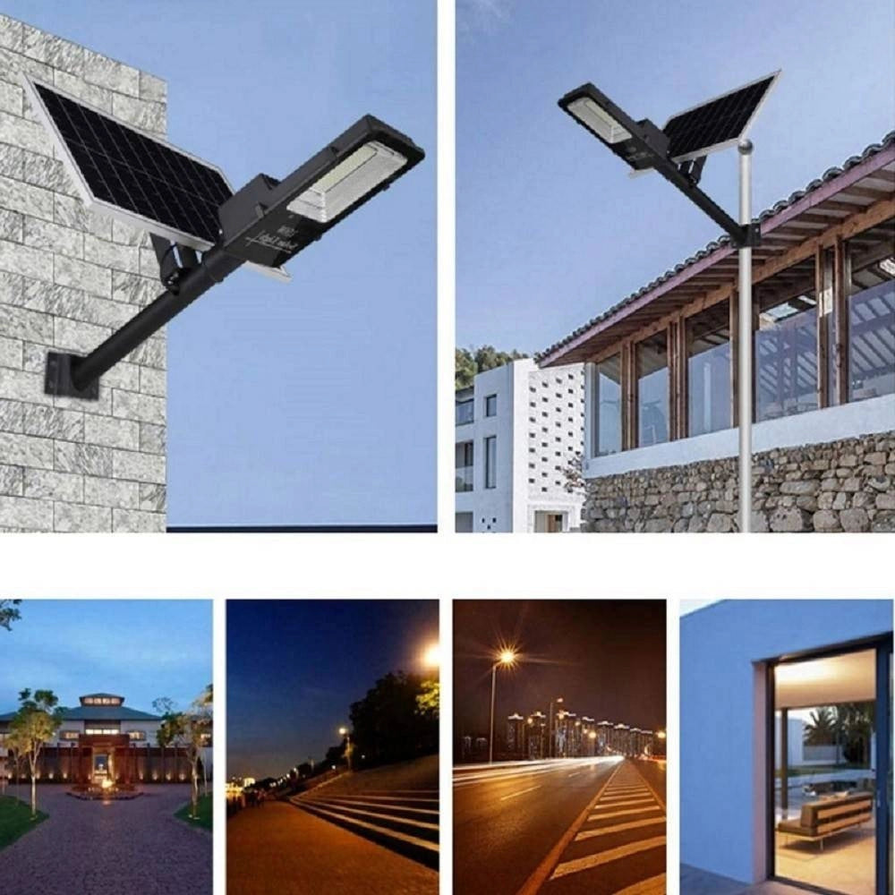 Trade Shop - Faro Led Lampione 200w Con Pannello Energia Solare Kit Staffa Incluso So-200w-lf -