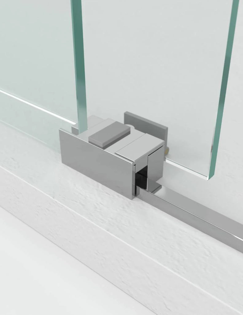 Porta doccia scorrevole 1+1 THALASSA (BASIC) 125 cm Profilo Cromo vetro trasparente