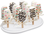 Display per dolci in legno - 12 aperture Display per cake pops - Ovale supporto per torte per tavola da dessert - Adatto per cupcake, lollipop, matrimoni e feste