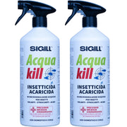 Insetticida acaricida acqua kill insetti striscianti volanti acari 750ml 2 pezzi