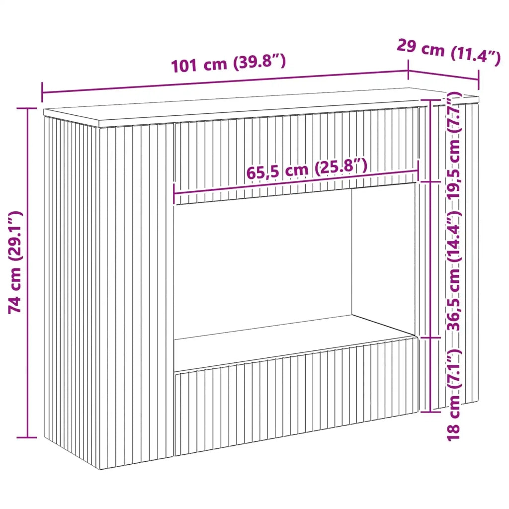 Tavolo consolle Legno vecchio 101 x 29 x 74 cm 899884