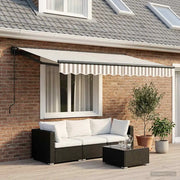 Tenda retrattile Grigio chiaro e bianco 3 x 2,5 m 3425901