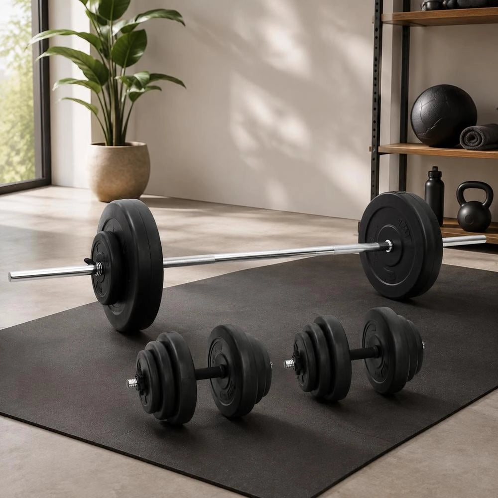 Barbell And Dumbbell With 60 Kg Weights