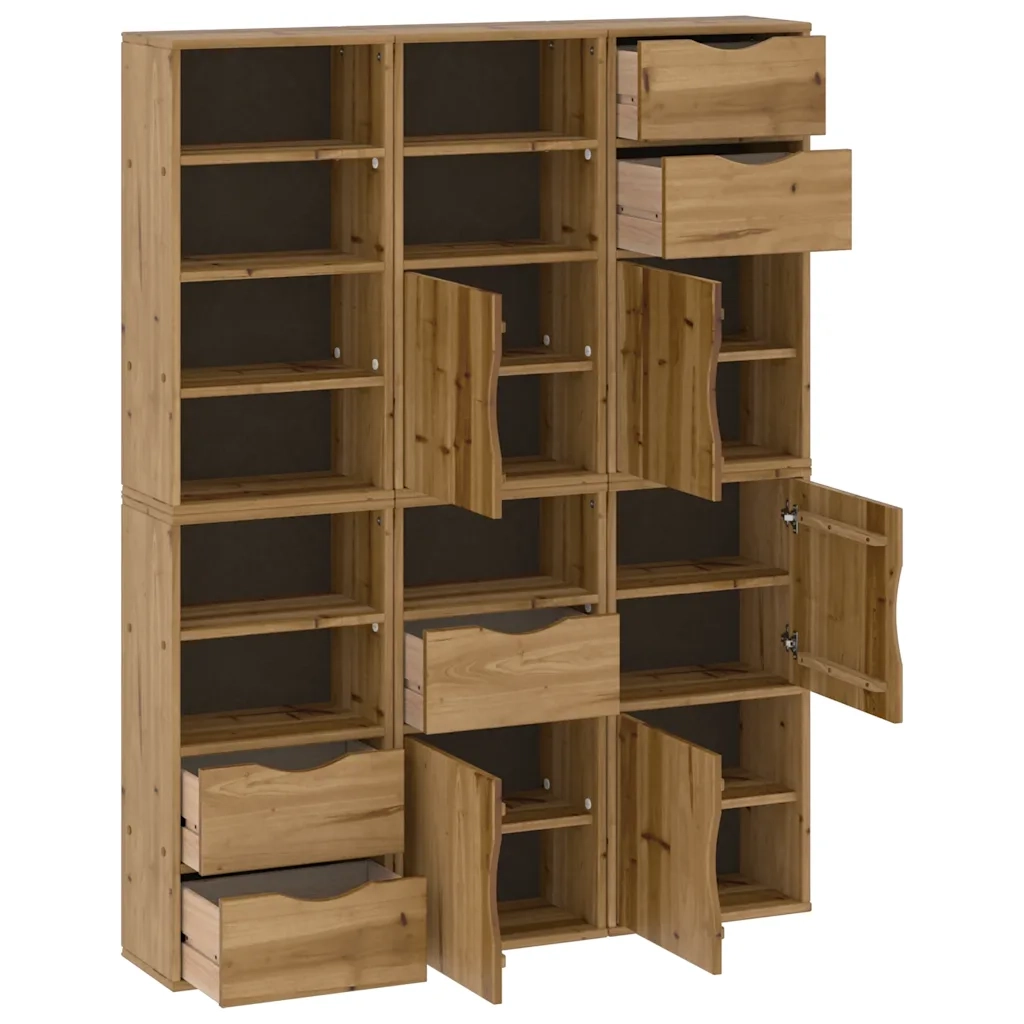 Armadietti Laterali 6 pz ODDA 40x24x79 cm Legno Massello Pino 3365354