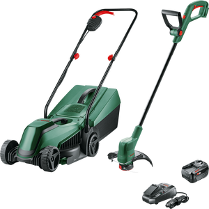 Bosch Kit Taglio Prato 18V EasyMower 32 cm + EasyGrassCut 26 cm con Batteria 4.0Ah