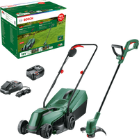 Bosch Kit Taglio Prato 18V EasyMower 32 cm + EasyGrassCut 26 cm con Batteria 4.0Ah