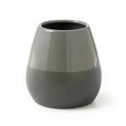PORTA SPAZZOLINI DA APPOGGIO IN CERAMICA MODELLO WILMA - DIM. CM (LXPXH): 8,7X8,7X9 - VERDE SALVIA  - GDY