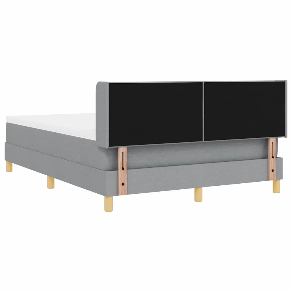 Letto a molle con materasso Grigio chiaro 200 x 160 cm Tessuto 3341300
