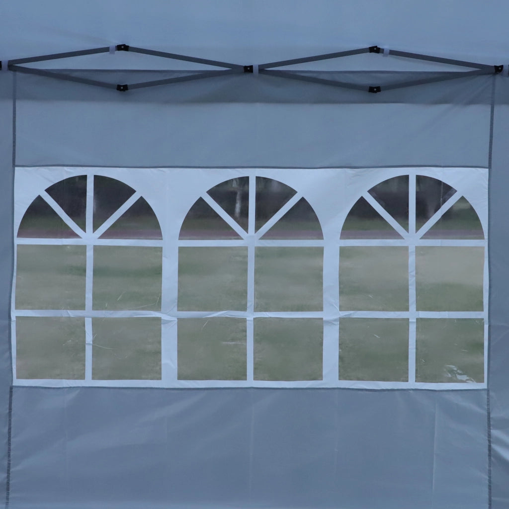 Pavillon pieghevole 3 x 3 m blu con 4 pareti laterali, struttura in acciaio, impermeabile e resistente ai raggi UV