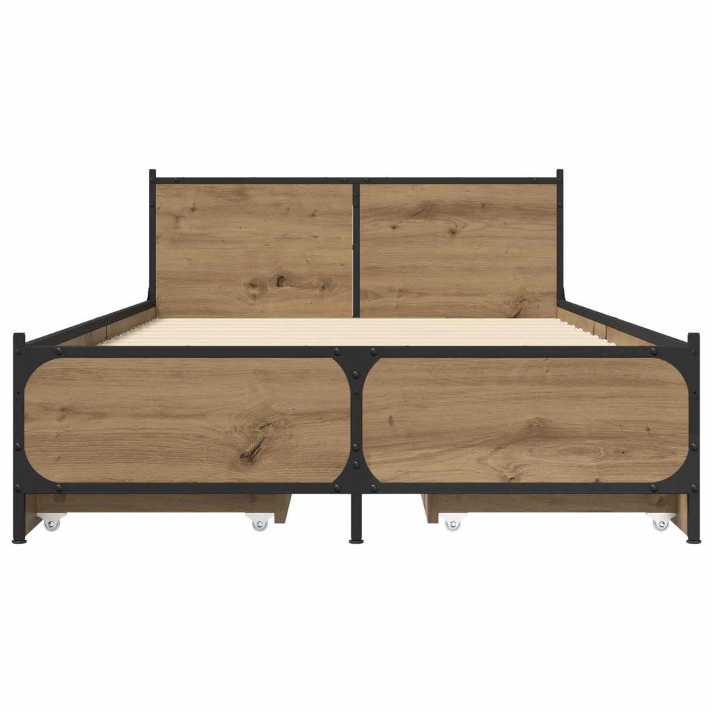 Struttura letto con testata Rovere Artigianale 80 x 200 cm 3429698