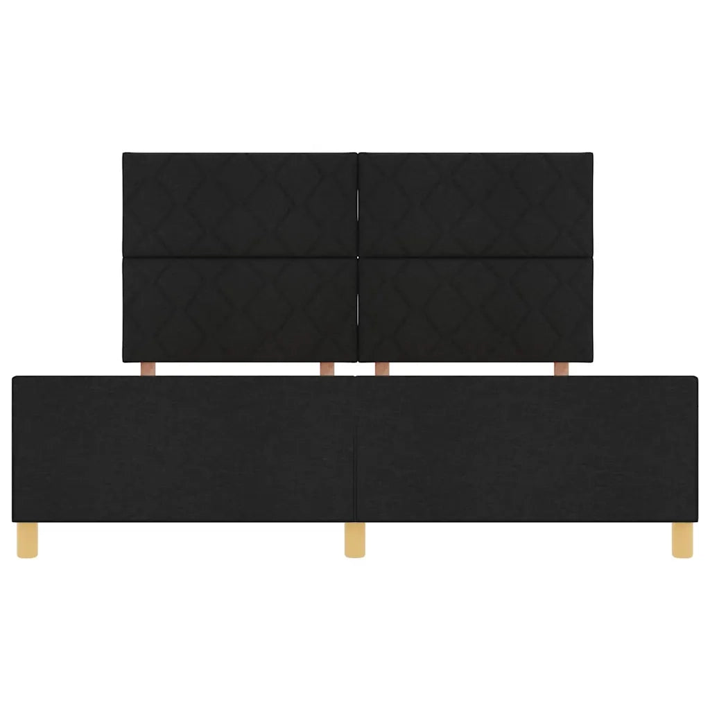 Struttura del letto con testiera Nero 180 x 200 cm Tessuto 3344825