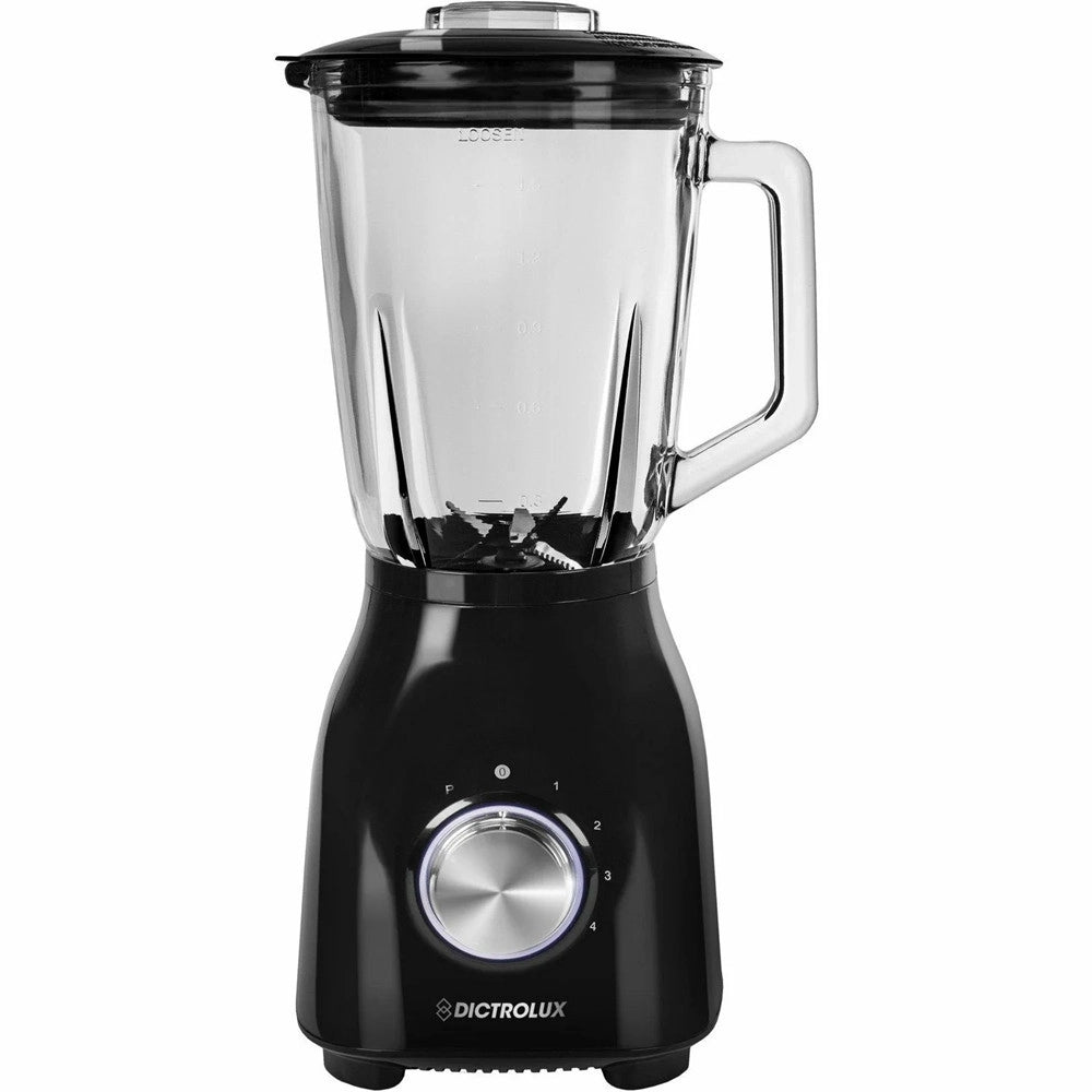 Trade Shop - Frullatore Elettrico Con Caraffa In Vetro Graduata 1,5 Litri 1000 Watt 4 Velocità -