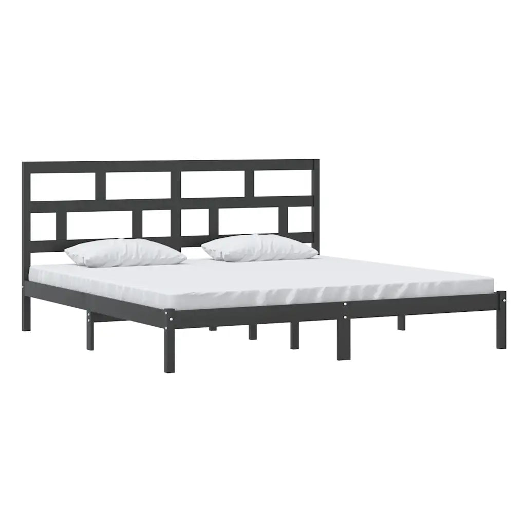 Giroletto Nero in Legno Massello di Pino 200x200 cm 3101242