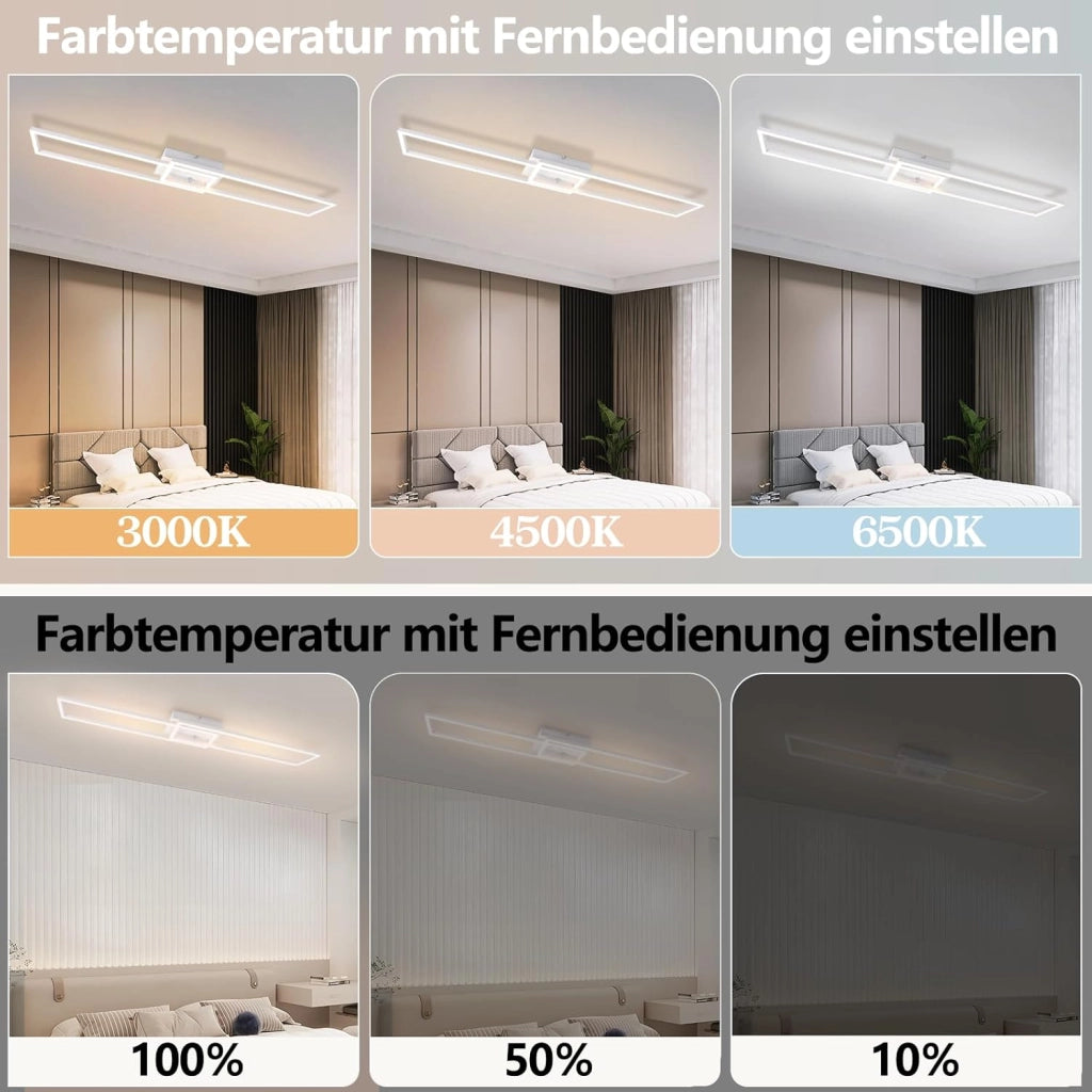 ZMH Lampada da soffitto plafoniera LED dimmerabile 36W moderna con telecomando per soggiorno