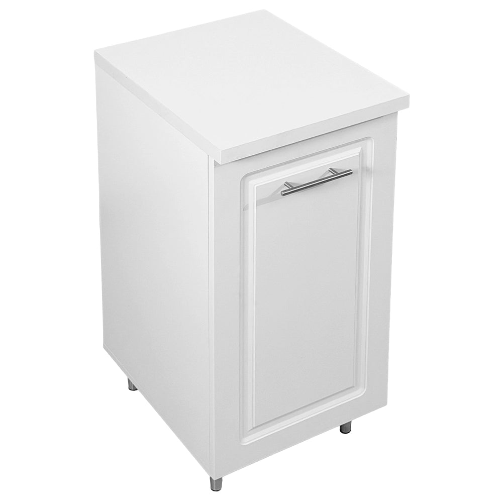 Mobile Base Cucina Componibile Boiserie Colore Bianco con 1 Anta e 2 Scomparti