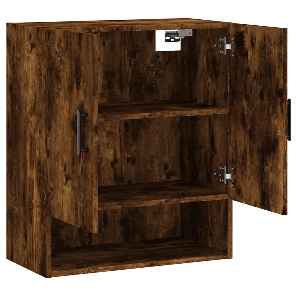 Armadietto a Muro | Mobile a Parete Rovere Fumo 60x31x70 cm in Legno Multistrato