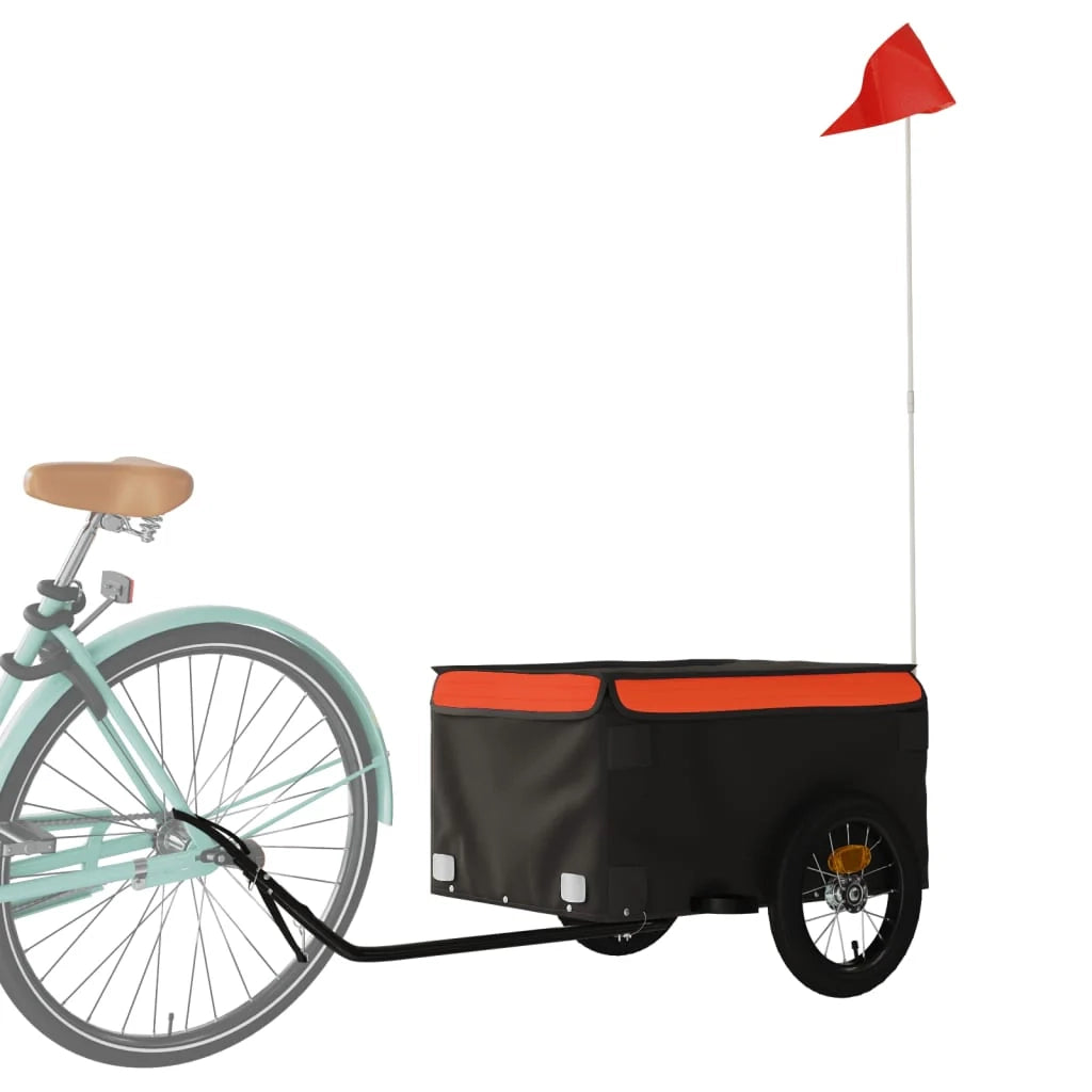 Rimorchio per trasporto biciclette capacità 30 kg ferro arancione 02_0044154