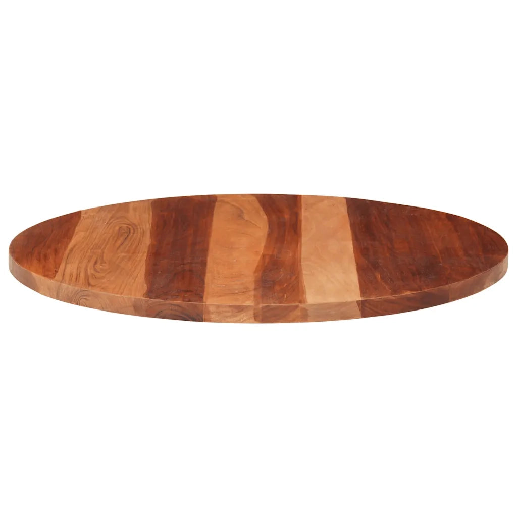 Piano Tavolo in Legno Massello di Acacia Rotondo 25-27 mm 70 cm 285975