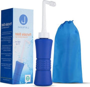 Bidet portatile 500 ml flacone blu perineale con sacchetto impermeabile e cappuccio - Libero da residui e resistente ai graffi - Flacone perineale per la cura postpartum delle emorroidi - Kit di base per la maternità.