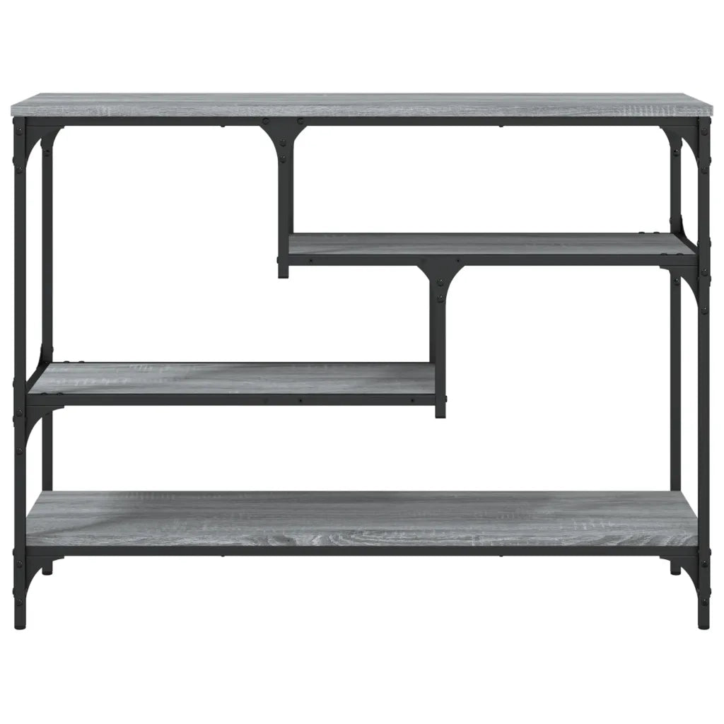 Tavolino Consolle-Tavolino da soggiorno-Tavolo Grigio Sonoma 100x30x75 cm Legno Multistrato