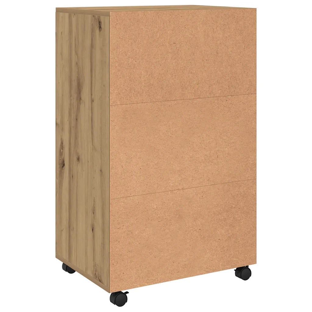 Armadietto con Ruote Rovere Artigianale 55x40x91 cm Truciolato CFW9502213