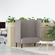 Divano Alto Schienale Tortora 109x56x121 cm Tessuto