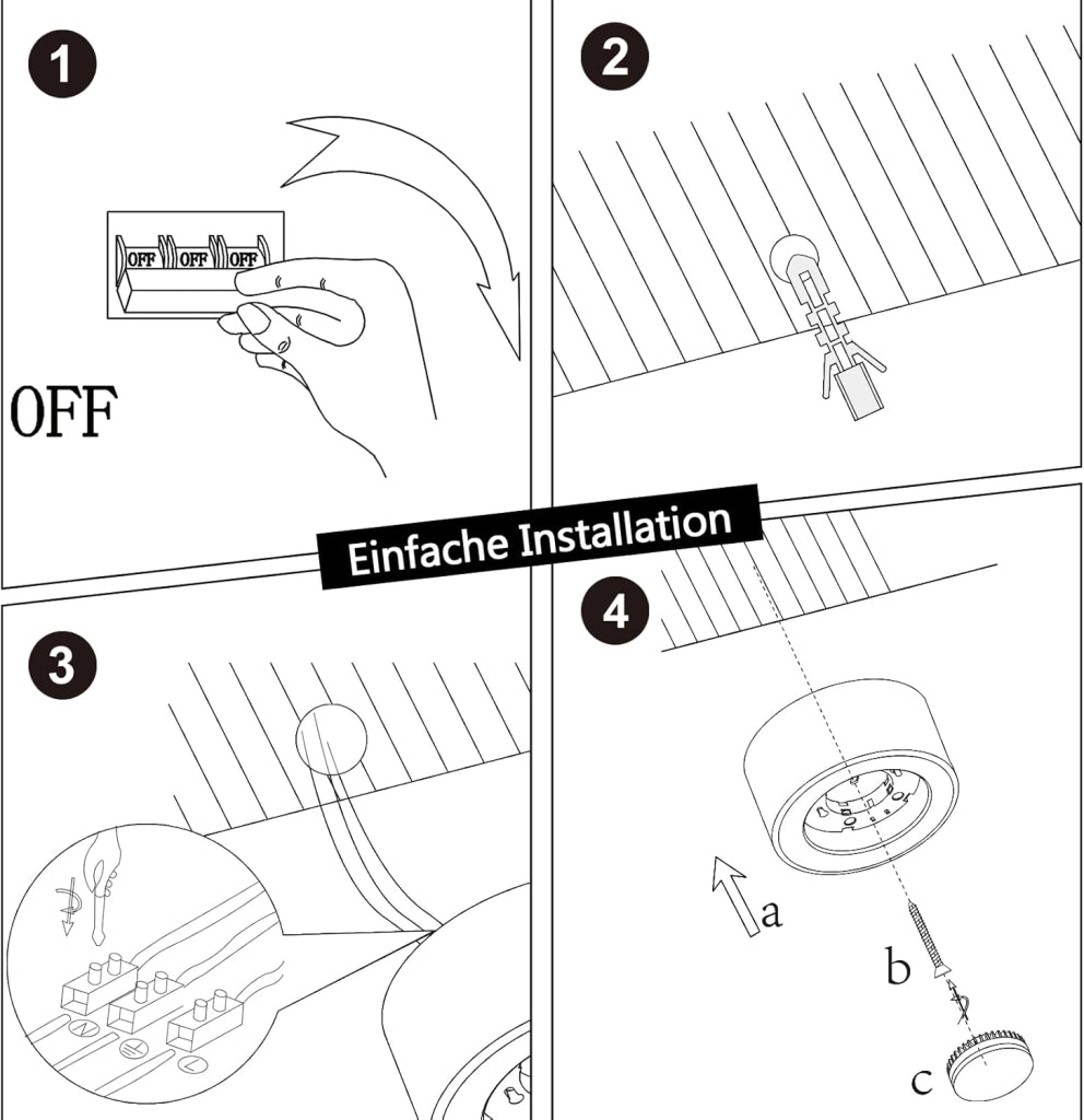 ZMH Lampada da soffitto faretto moderno GU10 bianco per cucina soggiorno