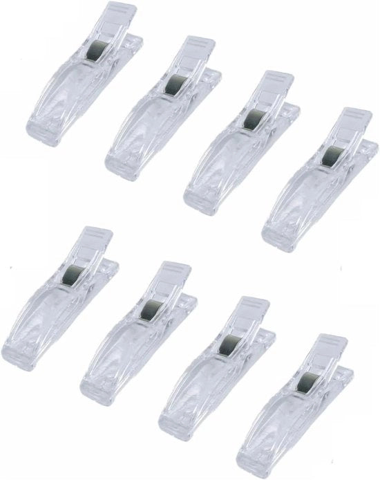Clips per tende di carta - Clip per tende di carta trasparente - Clip per tende di vetro - Clip per tende di carta temporanea - Clip per tende di carta - Set di 8 clip