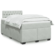 Giroletto a Molle con Materasso Grigio Chiaro 120x190cm Velluto 3286264